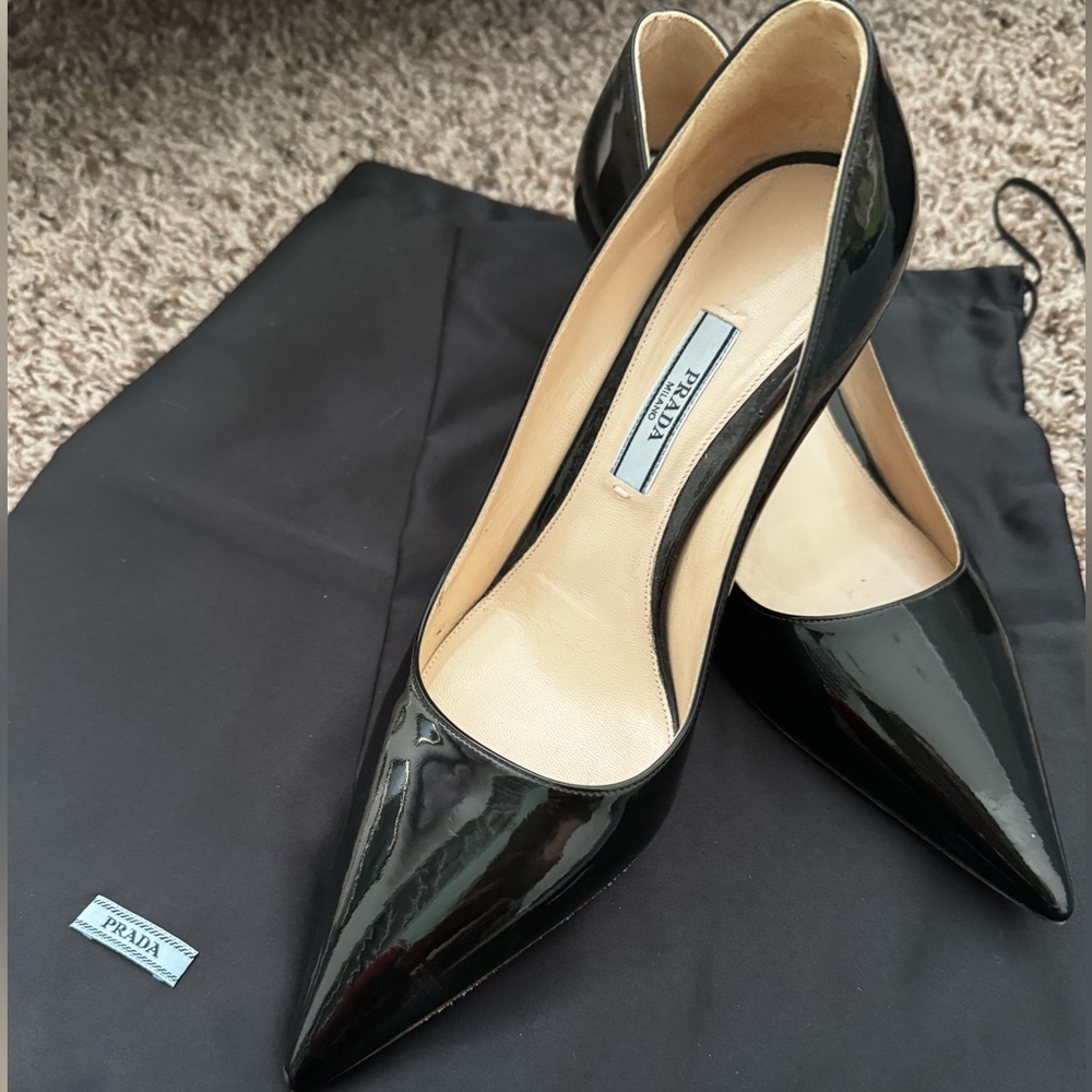 Prada kitty heels. Alzature Donna. Size 36.5. Patent Black - Picture 4 of 7